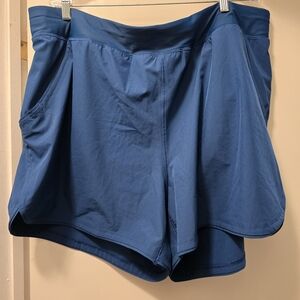 Land's End Athletic Shorts, AUQUA BLUE, Size 26